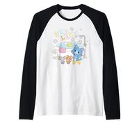 Tom and Jerry Gokko Bath Time Manche Raglan