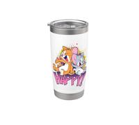 Tom and Jerry Jerry and Nibbles Happy! Gobelet isotherme en acier inoxydable double paroi