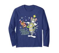 Tom and Jerry Merry Christmas Tinsel Tangle Manche Longue