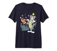 Tom and Jerry Merry Christmas Tinsel Tangle T-Shirt Haut de Gamme