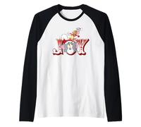 Tom and Jerry Santa Hat Christmas Joy Manche Raglan