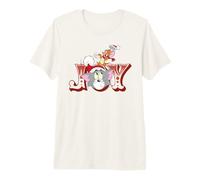Tom and Jerry Santa Hat Christmas Joy T-Shirt Haut de Gamme