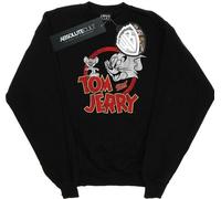 Tom And Jerry - Sweat-shirt "Distressed Logo" pour femme BI48239 (L) (Noir)