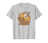 Tom and Jerry Water Damaged T-Shirt, Homme, Argent, XXL