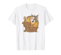 Tom and Jerry Water Damaged T-Shirt, Homme, Blanc, XXL