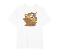Tom and Jerry Water Damaged T-Shirt, Homme Grandes Tailles, Blanc, 2X Tall