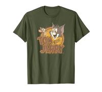 Tom and Jerry Water Damaged T-Shirt, Homme, Olive, 3XL