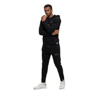 Tom Barron Survêtement à capuche et poches kangourou pour homme, Noir , M