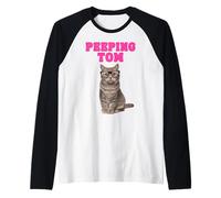 Tom Chat Peeping avec des Spectacles Manche Raglan
