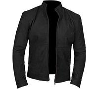 Tom Cruise Mission Impossible Fallout Ghost Protocol Ethan Hunt Sweat à capuche en cuir noir, Fallout Veste en coton, S