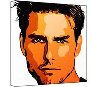 Tom Cruise Pop Art Impression sur toile Multicolore 30 x 30 x 2,5 cm