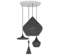 Tom Dixon Beat Black LED Pendant System Pendelleuchte, Beat Black Range Round