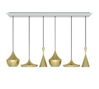 Tom Dixon Beat Pendant System Brass LED Pendelleuchte, Beat Brush Range Linear