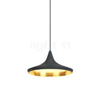 Tom Dixon Beat Wide Suspension LED noir/laiton Ce luminaire comporte des modules à LED prémontés de classes énergétiques A A++, A+, A