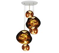Tom Dixon Melt Gold LED Pendant System Pendelleuchte, Melt Gold Large Round