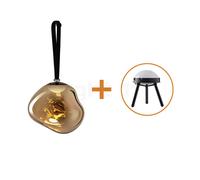 Tom Dixon Melt Lampe de sol rechargeable et Suspension LED doré Ce luminaire comporte des modules à LED prémontés de classes énergétiques A A++, A+, A
