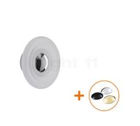 Tom Dixon Press Applique/Plafonnier LED blanc - ø21,5 cm - incl. capuchons argenté/doré/noir