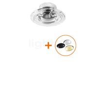 Tom Dixon Press Applique/Plafonnier LED transparent - ø21,5 cm - incl. capuchons argenté/doré/noir Ce luminaire comporte des modules à LED prémontés de classes énergétiques A A++, A+, A