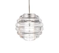 Tom Dixon Press Sphere Suspension LED, transparent - 2.700 K - ø14,5 cm Ce luminaire comporte des modules à LED prémontés de classes énergétiques A A++, A+, A