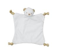 Tom ET Zoe, PE9790, Doudou Plat Doux et Apaisant pour Bébé, Idéal pour Le Sommeil et Le Jeu, Design Élégant en Blanc et Gris, Facile à Entretenir, Taille Unique, Couleur : Blanc/Gris, Forme Assortie