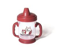 Tom ET ZOÉ - PU1007 Tasse de Transition Ergonomique 21Cl Enfants, Valve Anti-Gouttes, Matériaux Sûrs, Design Coloré, Autonomie - Bleu, Gris, Rose, Design Assorti