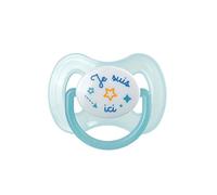 Tom et ZOÉ - PU1070 Sucette de Nuit Phosphorescente avec Étui - Confort Anatomique pour Bébé - sans BPA - Conçu pour 6-18 Mois - Taille 4 - Couleur Vert - Couleurs Assorties