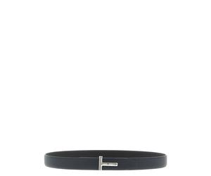 Tom Ford - Adjustable Reversible Hammered Leather Belt - Homme - Accessoires - Noir - Taille: 120 CM