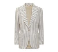 Tom Ford - Blazer à rayures à un bouton avec poches à rabat - Femme - Vestes - Blanc - Taille: 38 FR
