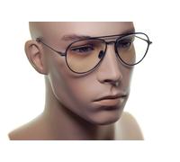 Tom Ford Bleu Bloc Lunettes FT5800 001 56mm Hommes Grand Métal Pilote Cadre Noir