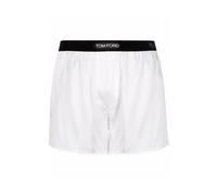 Tom Ford - Boxer en mélange de soie avec logo - Homme - Sous-vêtements - Blanc - Taille: S