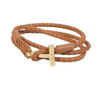 Tom Ford - Bracelet T en cuir tressé - Homme - Accessoires - Brun - Taille: L