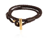 Tom Ford - Bracelet T en Cuir Tressé - Homme - Accessoires - Brun - Taille: M