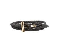 Tom Ford - Braided Leather T Bracelet - Homme - Accessoires - Brun - Taille: L