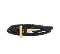 Tom Ford - Braided Leather T Bracelet - Homme - Accessoires - Noir - Taille: XL