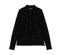 Tom Ford - Cardigan Noir Classique Boutonné à Col Classique - Femme - Pulls - Noir - Taille: 38 FR