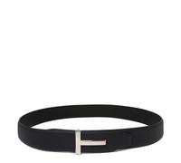 Tom Ford - Ceinture réversible en cuir à boucle T - Homme - Accessoires - Noir - Taille: 95 CM