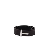 Tom Ford - Ceinture T Icon en cuir grainé - Homme - Accessoires - Brun - Taille: 105 CM
