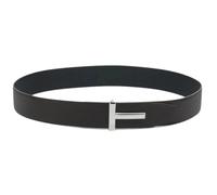 Tom Ford - Ceinture T Icon en cuir grainé - Homme - Accessoires - Brun - Taille: 95 CM