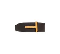 Tom Ford - Grain Leather T Icon Belt - Homme - Accessoires - Brun - Taille: 90 CM