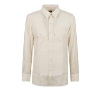 Tom Ford - Chemise Twill Militaire - Homme - Chemises - Beige - Taille: 3XL