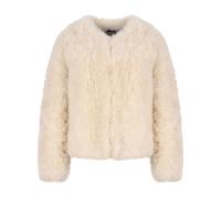 Tom Ford - Collarless Shearling Jacket - Femme - Vestes - Beige - Taille: 38 FR