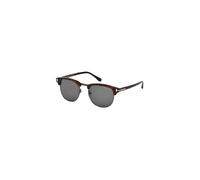TOM FORD Homme TOM FORD FT0248 HENRY 52A Lunettes de soleil Acétate Havane sombre Fumée Carré Normale