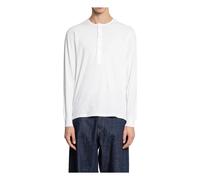 Tom Ford - Cotton Stretch Rib Henley - Homme - Tops - Blanc - Taille: 2XL