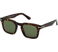 TOM FORD Homme FT0751 DAX 52N Lunettes de soleil Acétate Havane Vert Carré Normale
