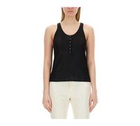 Tom Ford - Débardeur Henley côtelé - Femme - Tops - Noir - Taille: 36 FR