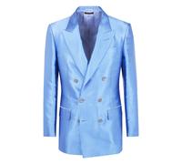 Tom Ford - Duchesse Polka Dot Jaquard Jacket - Homme - Vestes - Bleu - Taille: M