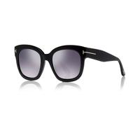 TOM FORD EYEWEAR Lunettes de soleil pour femmes BEATRIX FT0613 01C-SHINY BLACK/SMOKE MIRROR