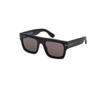 Tom Ford Lunettes de soleil Fausto FT0711-N 02A Acétate Noir/Gris Carré Normale 53 mm