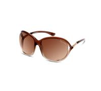 TOM FORD Femme FT0008 JENNIFER 38F Lunettes de soleil Injecté Bronze Marron Géométrique Normale Ombré