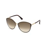 TOM FORD Femme FT0320 PENELOPE 28F Lunettes de soleil Métal Or Marron Ronde Normale Ombré